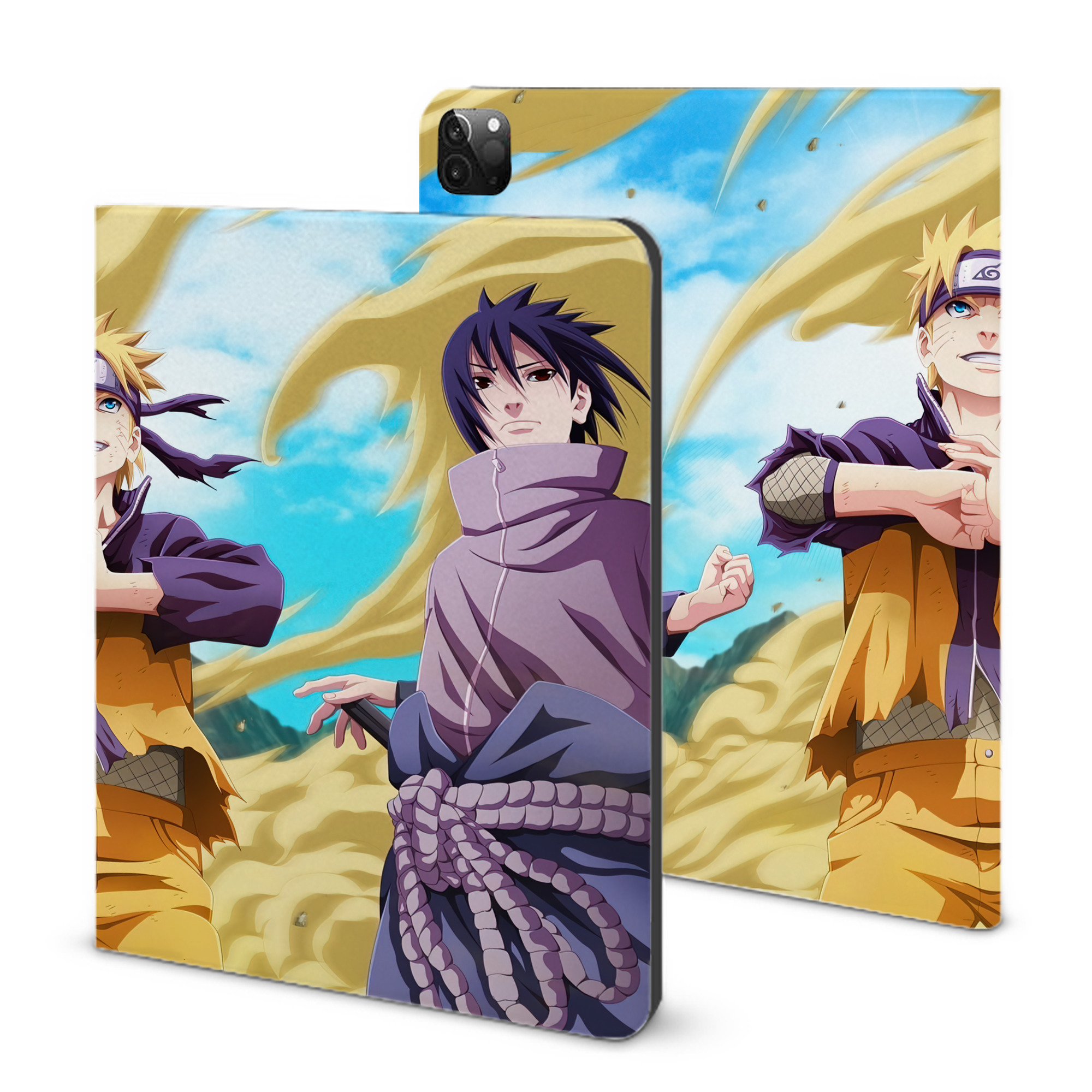 （画像用） NARUTO -ナルト- NARUTO -ナルト- 疾風伝 IPadケース ペンホルダー付き ブックスタイルデザイン